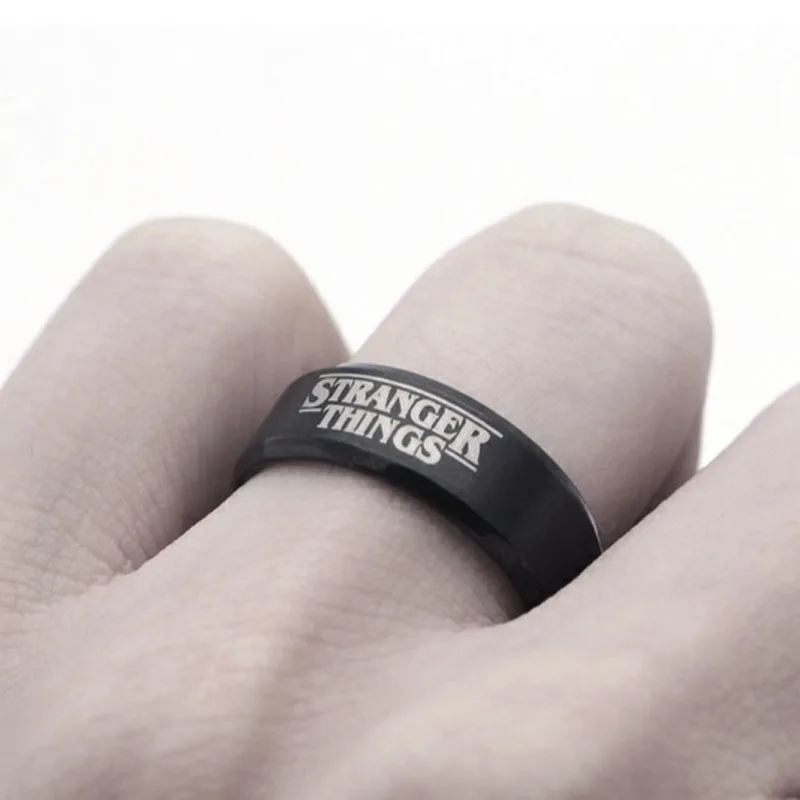 TV Show Stranger Things Ring Fashion Stainless Steel Ring Jewelry Black Color Men's Ring Man's Gifts New Style Gifts
TV Show Stranger Things Ring Fashion Stainless Steel Ring Jewelry Black Color Men's Ring Man's Gifts New Style Gifts