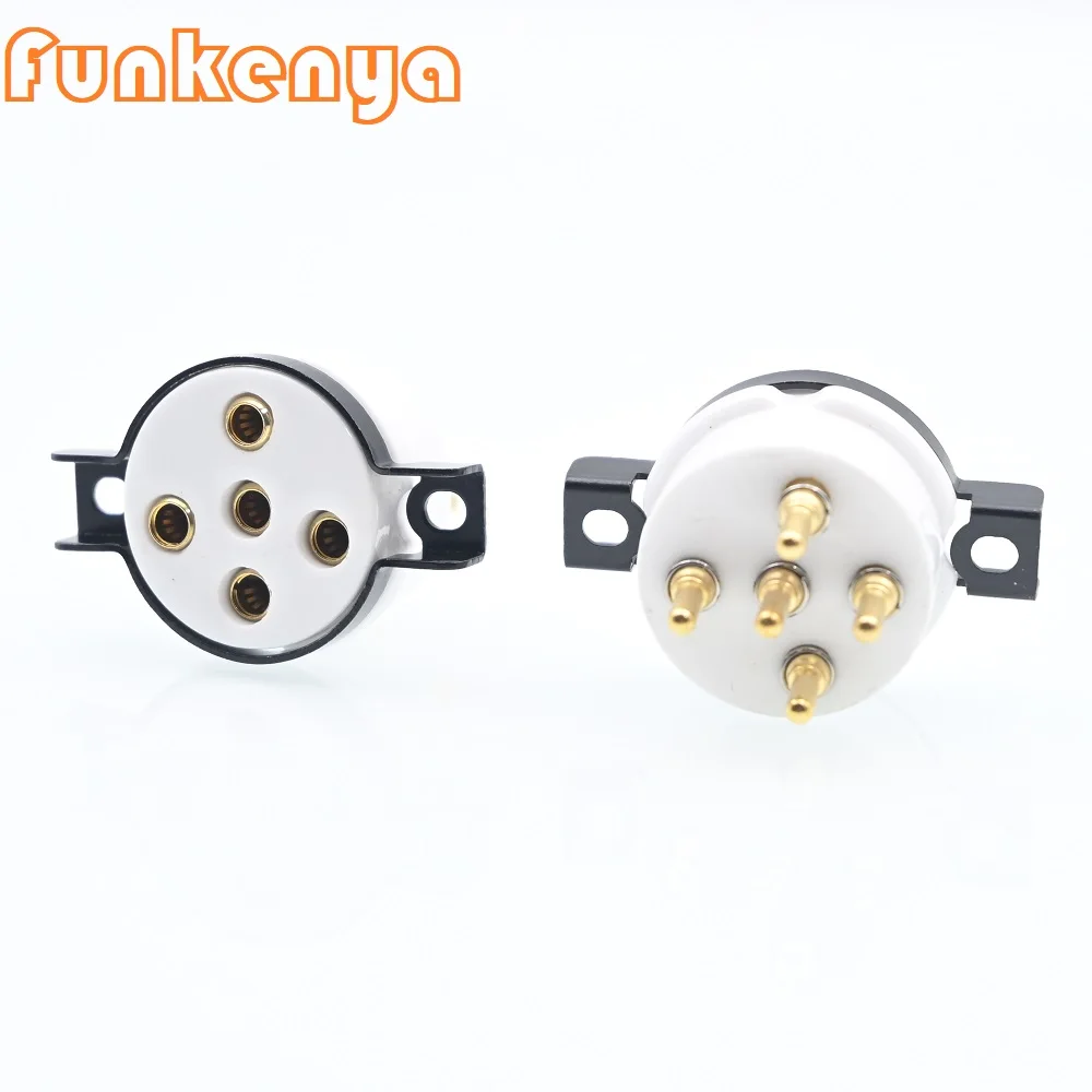 1 Pair DIY Ceramic Base Tube Socket PX4 PX5 1064 U19 U18 5 Pins
1 Pair DIY Ceramic Base Tube Socket PX4 PX5 1064 U19 U18 5 Pins