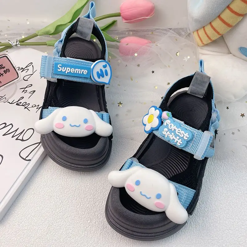Сандалии Kawaii Sanrios Cinnamoroll детские, летние модные Нескользящие босоножки с мультяшным рисунком, удобные босоножки на мягкой подошве для девочек
Сандалии Kawaii Sanrios Cinnamoroll детские, летние модные Нескользящие босоножки с мультяшным рисунком, удобные босоножки на мягкой подошве для девочек
