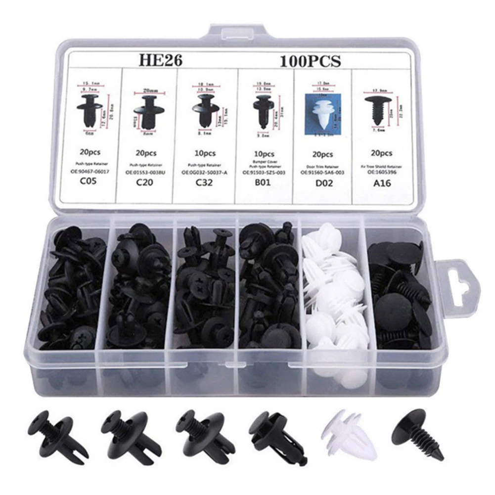 100pcs Car Nylon Boxed Buckle Car Bumper Buckle Buttons Set Universal Auto Fastener & Clip Accessories Parts
100pcs Car Nylon Boxed Buckle Car Bumper Buckle Buttons Set Universal Auto Fastener & Clip Accessories Parts