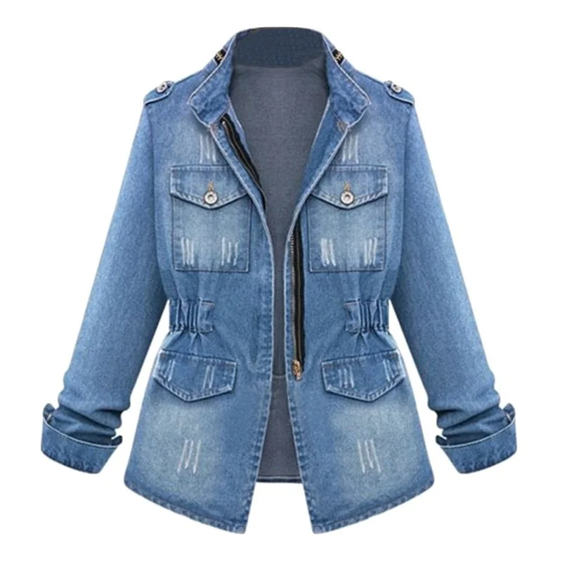 2023 New Denim Jacket Coat Loose Bomber Jean Jacket Women Slim Long Sleeve Pocket Coats Female Fashion Casual Solid Blue Outwear
2023 New Denim Jacket Coat Loose Bomber Jean Jacket Women Slim Long Sleeve Pocket Coats Female Fashion Casual Solid Blue Outwear