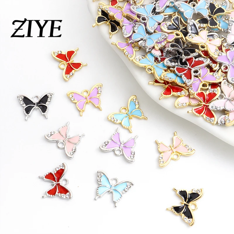 10pcs Fashion Butterfly Crystal Enamel Charms Insect Alloy Pendant For Making DIY Handmade Necklace Jewelry Accessories Findings
10pcs Fashion Butterfly Crystal Enamel Charms Insect Alloy Pendant For Making DIY Handmade Necklace Jewelry Accessories Findings