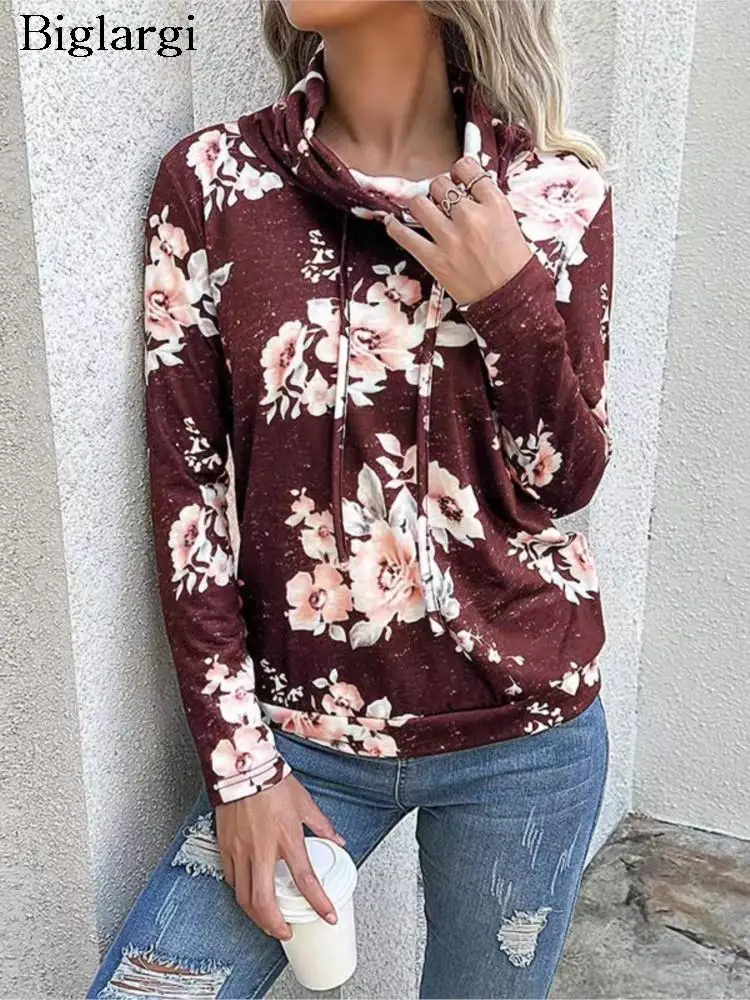 Autumn Floral Turtleneck Sweatshirt Tops Women Long Sleeve Flower Print Ladies Sweatshirts Fashion Casual Woman Tops 2023
Autumn Floral Turtleneck Sweatshirt Tops Women Long Sleeve Flower Print Ladies Sweatshirts Fashion Casual Woman Tops 2023