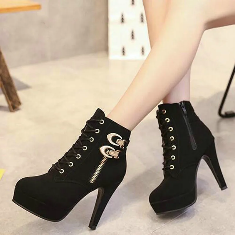 Plus Size Ankle Boots Women Platform High Heels Female Lace Up Shoes Woman Buckle Short Boot Casual Ladies Footwear Drop Ship
Plus Size Ankle Boots Women Platform High Heels Female Lace Up Shoes Woman Buckle Short Boot Casual Ladies Footwear Drop Ship