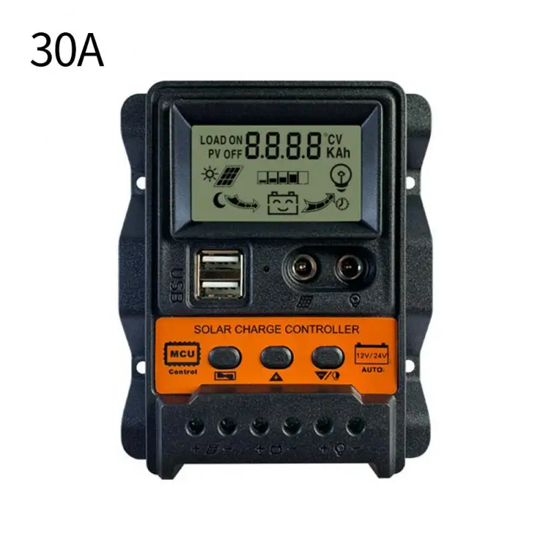 PWM Solar Controller Charge 30A 20A 10A 12V 24V Solar Panel Charger Regulator LCD Display Dual USB 5V Output Controller
PWM Solar Controller Charge 30A 20A 10A 12V 24V Solar Panel Charger Regulator LCD Display Dual USB 5V Output Controller