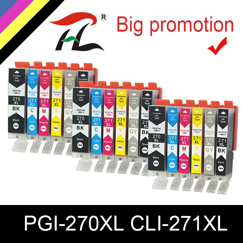 6PK Compatible Ink Cartridge For Canon PGI270 CLI271 For Canon Pixma MG6820 MG6821 MG6822 MG5720 MG5721 MG5722 MG7720 with chip
6PK Compatible Ink Cartridge For Canon PGI270 CLI271 For Canon Pixma MG6820 MG6821 MG6822 MG5720 MG5721 MG5722 MG7720 with chip
