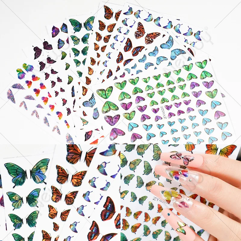 Nails Art Stickers Laser Color Butterfly Wings Gradient Color DIY Fake Nails Stickers Decoration
Nails Art Stickers Laser Color Butterfly Wings Gradient Color DIY Fake Nails Stickers Decoration