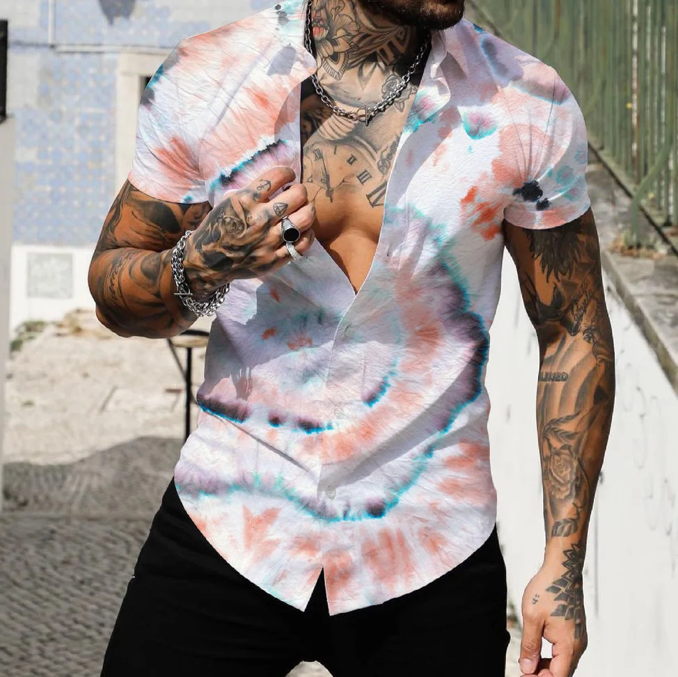 Luxury Social Shirt Male Gradient Printing Fashion Hawaiian Shirt Slim Fit Men Tshirt Clothing 5XL 2022 Lapel Harajuku Tee Top
Luxury Social Shirt Male Gradient Printing Fashion Hawaiian Shirt Slim Fit Men Tshirt Clothing 5XL 2022 Lapel Harajuku Tee Top