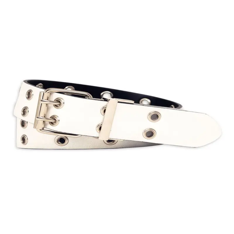 A Perfectly Stylish, Versatile and Ideal Women's Double Grommet Reversible Black/White Belt for Any Occasion.
A Perfectly Stylish, Versatile and Ideal Women's Double Grommet Reversible Black/White Belt for Any Occasion.