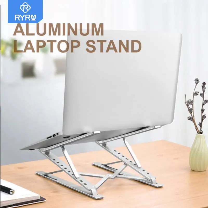 RYRA Adjustable Laptop Stand Aluminum For Macbook Tablet Notebook Stand Table Cooling Pad Foldable Laptop Holder Tablet Bracket
RYRA Adjustable Laptop Stand Aluminum For Macbook Tablet Notebook Stand Table Cooling Pad Foldable Laptop Holder Tablet Bracket