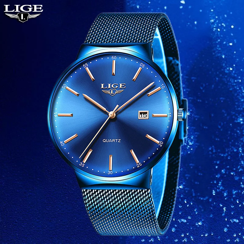 LIGE Men Watch Luxury Top Brand Automatic Wristwatch Stainless Stee Waterproof Date Sports Bule Quartz watches Relogio Masculino
LIGE Men Watch Luxury Top Brand Automatic Wristwatch Stainless Stee Waterproof Date Sports Bule Quartz watches Relogio Masculino