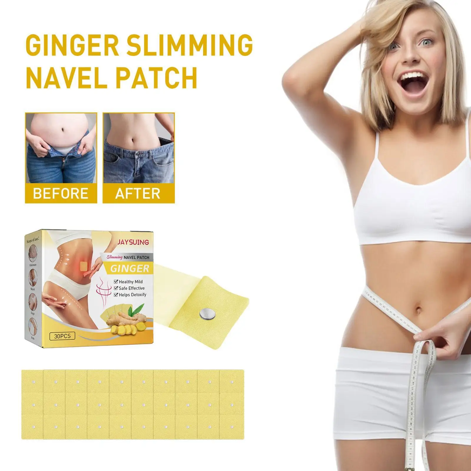 Ginger Fat-burning Belly Button Stickers Patch Waist Slimming Plaster For Obese People 30pcs A Pack Free Shipping
Ginger Fat-burning Belly Button Stickers Patch Waist Slimming Plaster For Obese People 30pcs A Pack Free Shipping