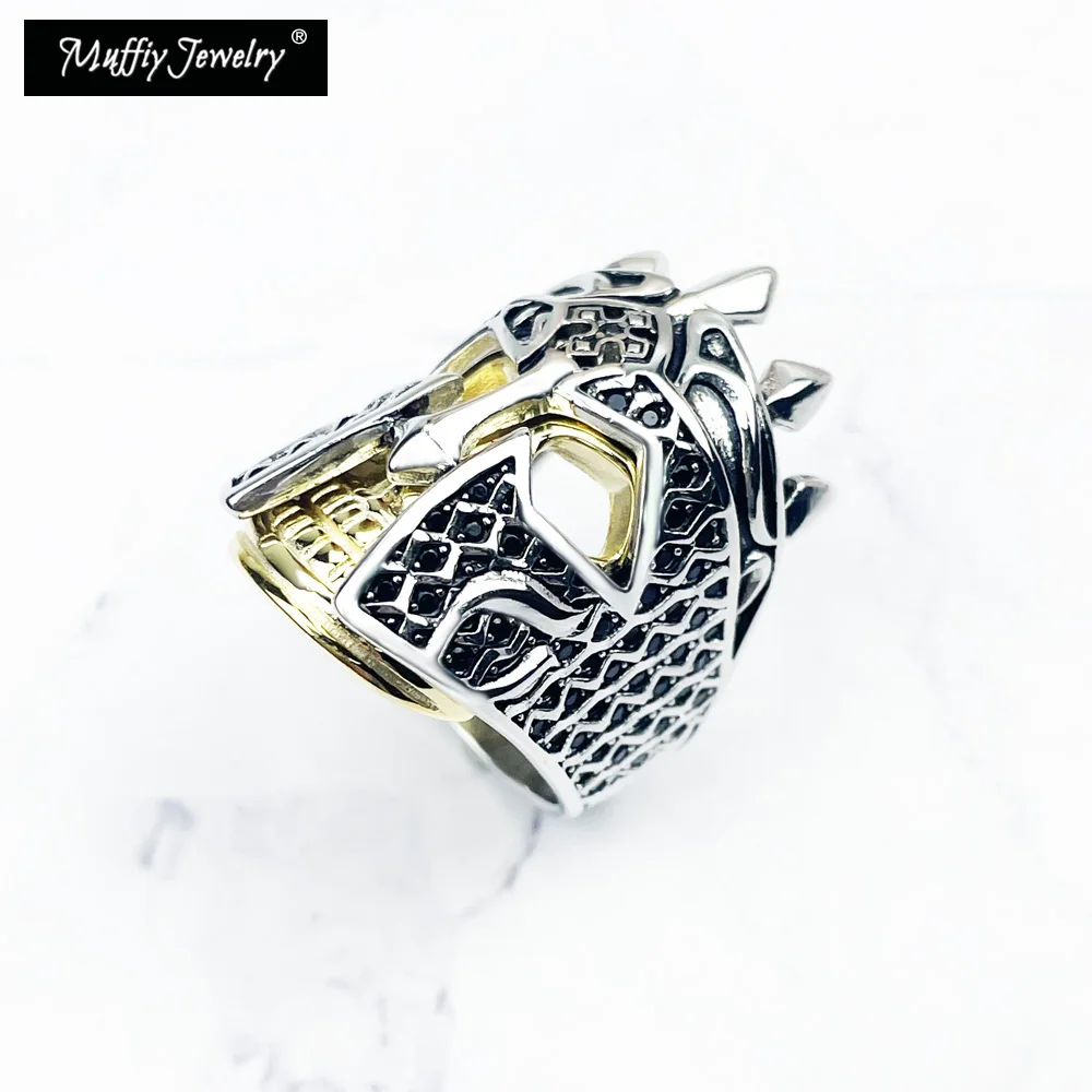Ring Skull Knight 925 Sterling Silver Golden Bicolor Black Zirconia Europe Styling Fine Jewerly Vintage Fantasy Gift For Man
Ring Skull Knight 925 Sterling Silver Golden Bicolor Black Zirconia Europe Styling Fine Jewerly Vintage Fantasy Gift For Man