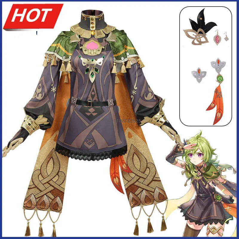 Игровой костюм Genshin Impact Collei, униформа для косплея, костюм для аниме хэллоуивечерние костюм для ролевых игр, женский парик
Игровой костюм Genshin Impact Collei, униформа для косплея, костюм для аниме хэллоуивечерние костюм для ролевых игр, женский парик