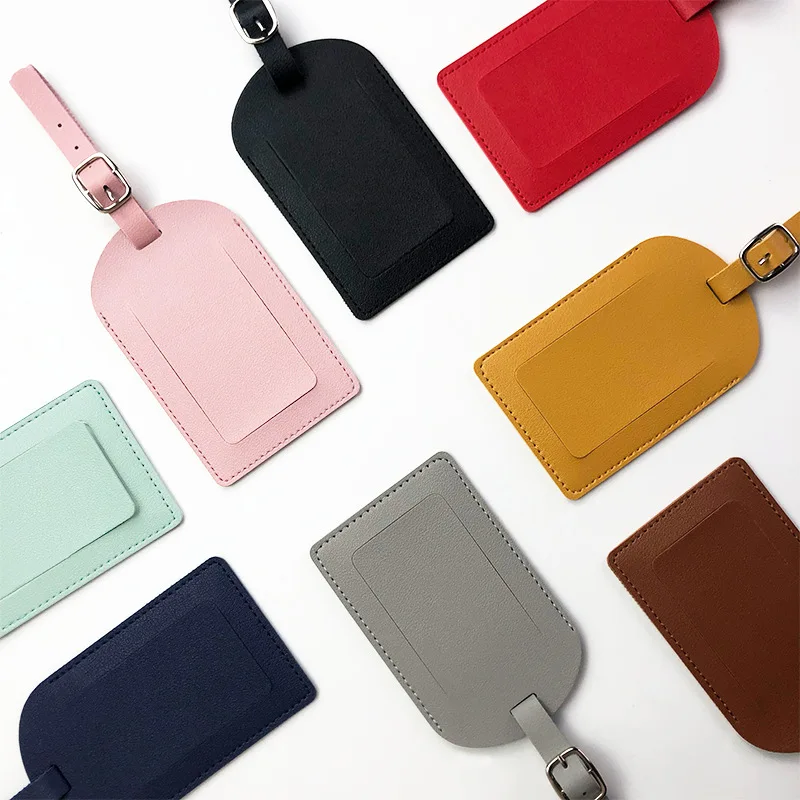 Women Men PU Leather Luggage Tag Suitcase Identifier Label Baggage Boarding Bag Tag Name ID Address Holder Travel Accessorie
Women Men PU Leather Luggage Tag Suitcase Identifier Label Baggage Boarding Bag Tag Name ID Address Holder Travel Accessorie
