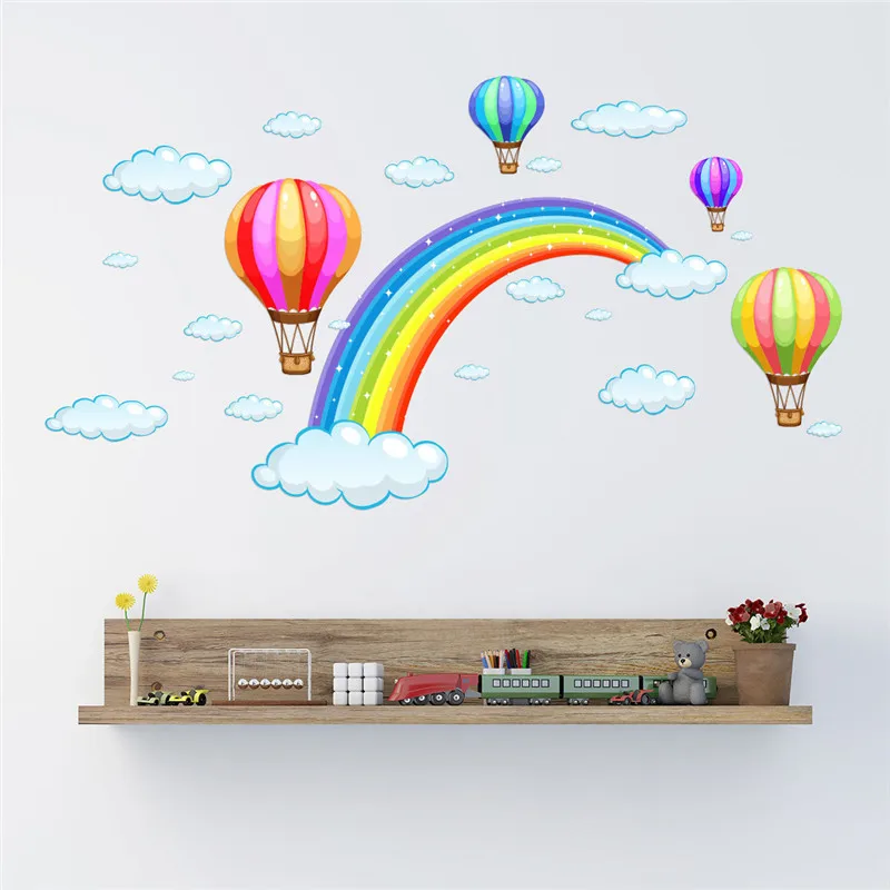 Colorful Fire Balloon Sparkling Rainbow Clouds Room Decoration Wall Decals Stickers for Girls Kids Nursery Room Bedroom Murals
Colorful Fire Balloon Sparkling Rainbow Clouds Room Decoration Wall Decals Stickers for Girls Kids Nursery Room Bedroom Murals