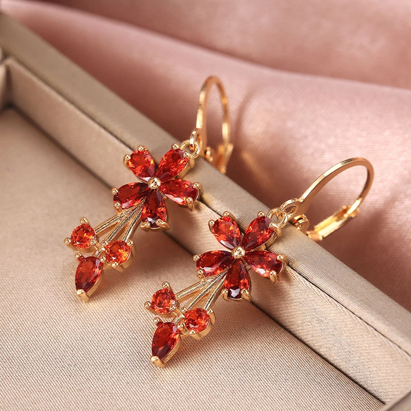Colorful Rhinestone Flower Pendant Drop Earrings Women Girls Party Daily Wear Jewelry Ear Accessories
Colorful Rhinestone Flower Pendant Drop Earrings Women Girls Party Daily Wear Jewelry Ear Accessories
