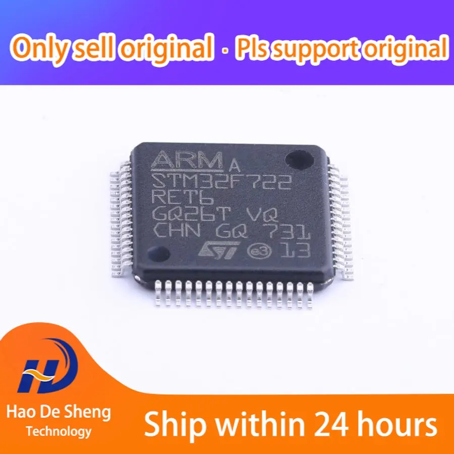 STM32F722RET6 STM32F722 722RET6 LQFP-64, новые оригинальные электронные компоненты
STM32F722RET6 STM32F722 722RET6 LQFP-64, новые оригинальные электронные компоненты