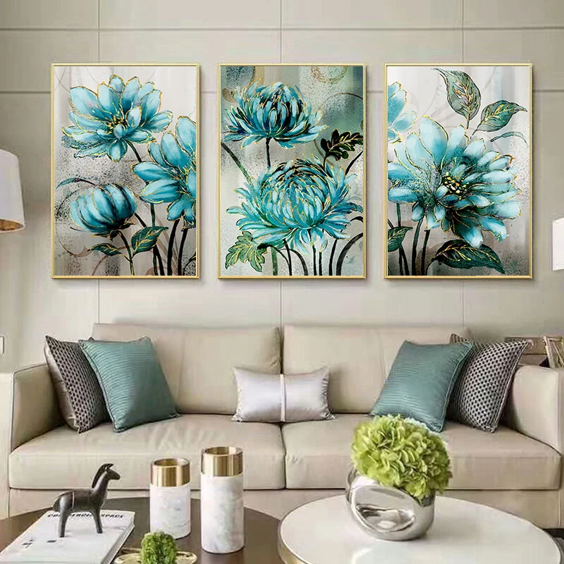 Blue Flowers Gold Lace Light Luxury Decor Poster Modern Nordic Canvas Painting Print Living Room Decor Wall Art Picture
Blue Flowers Gold Lace Light Luxury Decor Poster Modern Nordic Canvas Painting Print Living Room Decor Wall Art Picture