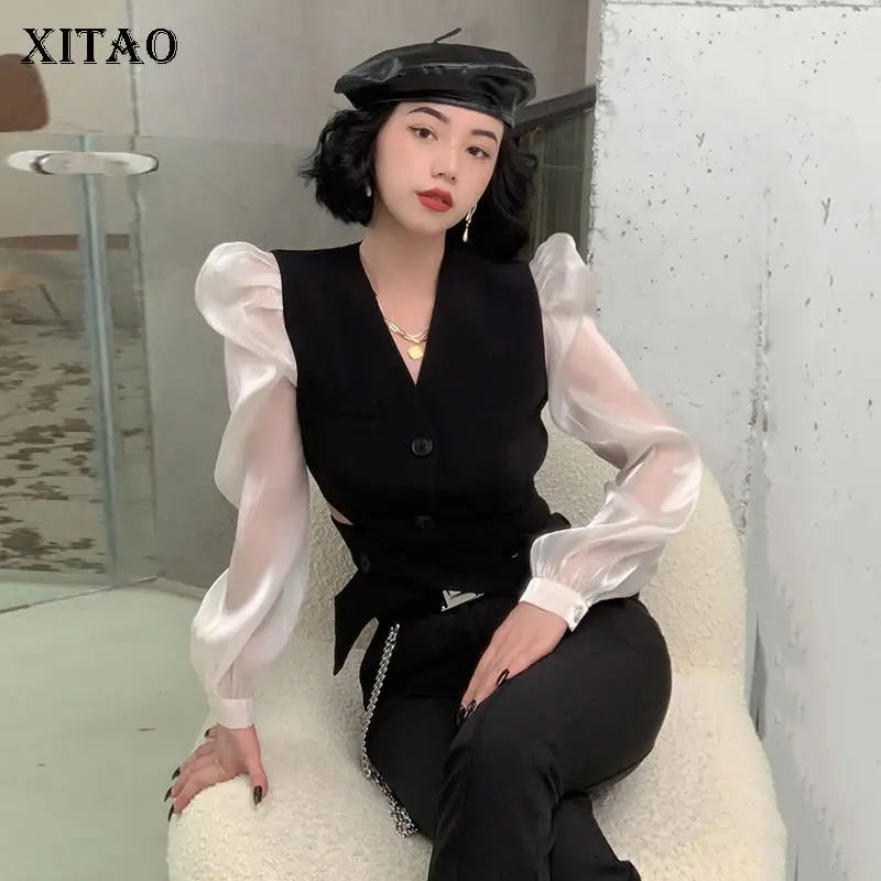 XITAO Fashion Short Hollow Out Jacket Exposed Waist Splicing Contrast Color Puff Sleeve Personality New Street Trendy GWJ3122
XITAO Fashion Short Hollow Out Jacket Exposed Waist Splicing Contrast Color Puff Sleeve Personality New Street Trendy GWJ3122