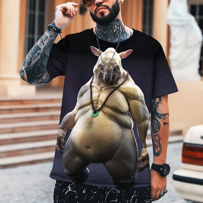 2022 Pig Demon Mutant Animal 3D Printing Men's T-shirt Round Neck Top Loose Oversized Brand Clothing S-5XL
2022 Pig Demon Mutant Animal 3D Printing Men's T-shirt Round Neck Top Loose Oversized Brand Clothing S-5XL