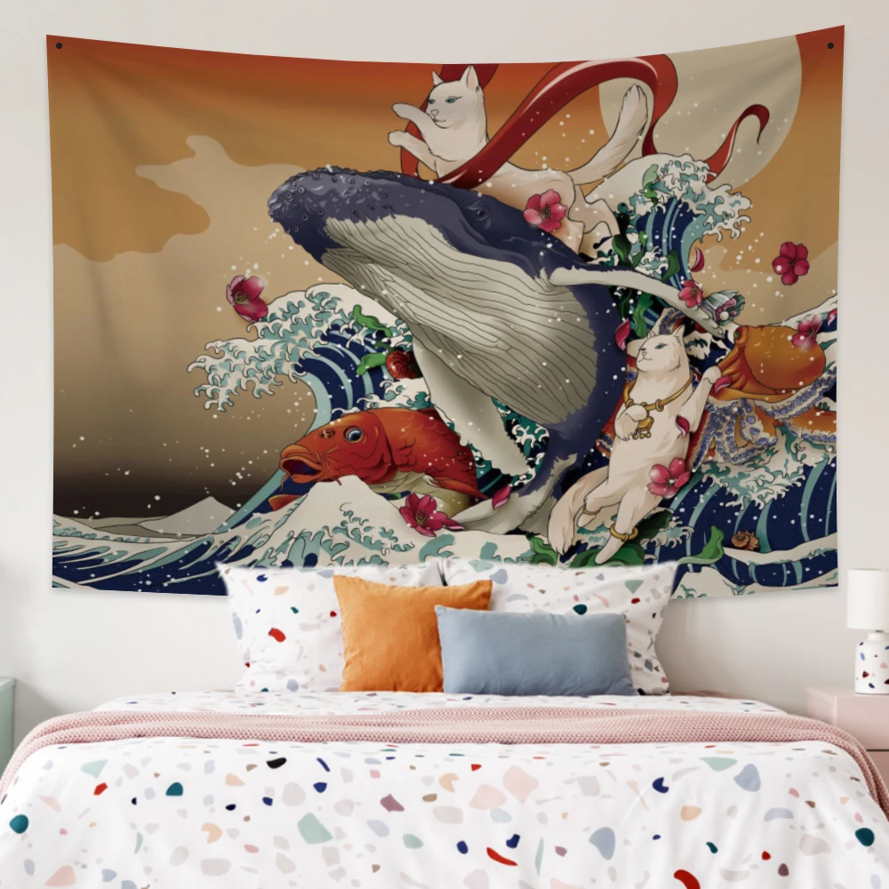 Japan Tapestry Mount Fuji Art Printing Tapestry The Great Wave of Kanagawa Wall Hanging Decoration Household Japanese Tapestry
Japan Tapestry Mount Fuji Art Printing Tapestry The Great Wave of Kanagawa Wall Hanging Decoration Household Japanese Tapestry