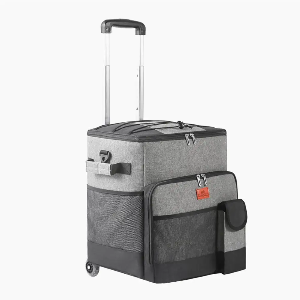 35L Trolley Insulated Cooler Picnic Bag with Wheels Thermal Ice Large Capacity Thermal Bag Outdoor Hiking water proof dropship
35L Trolley Insulated Cooler Picnic Bag with Wheels Thermal Ice Large Capacity Thermal Bag Outdoor Hiking water proof dropship