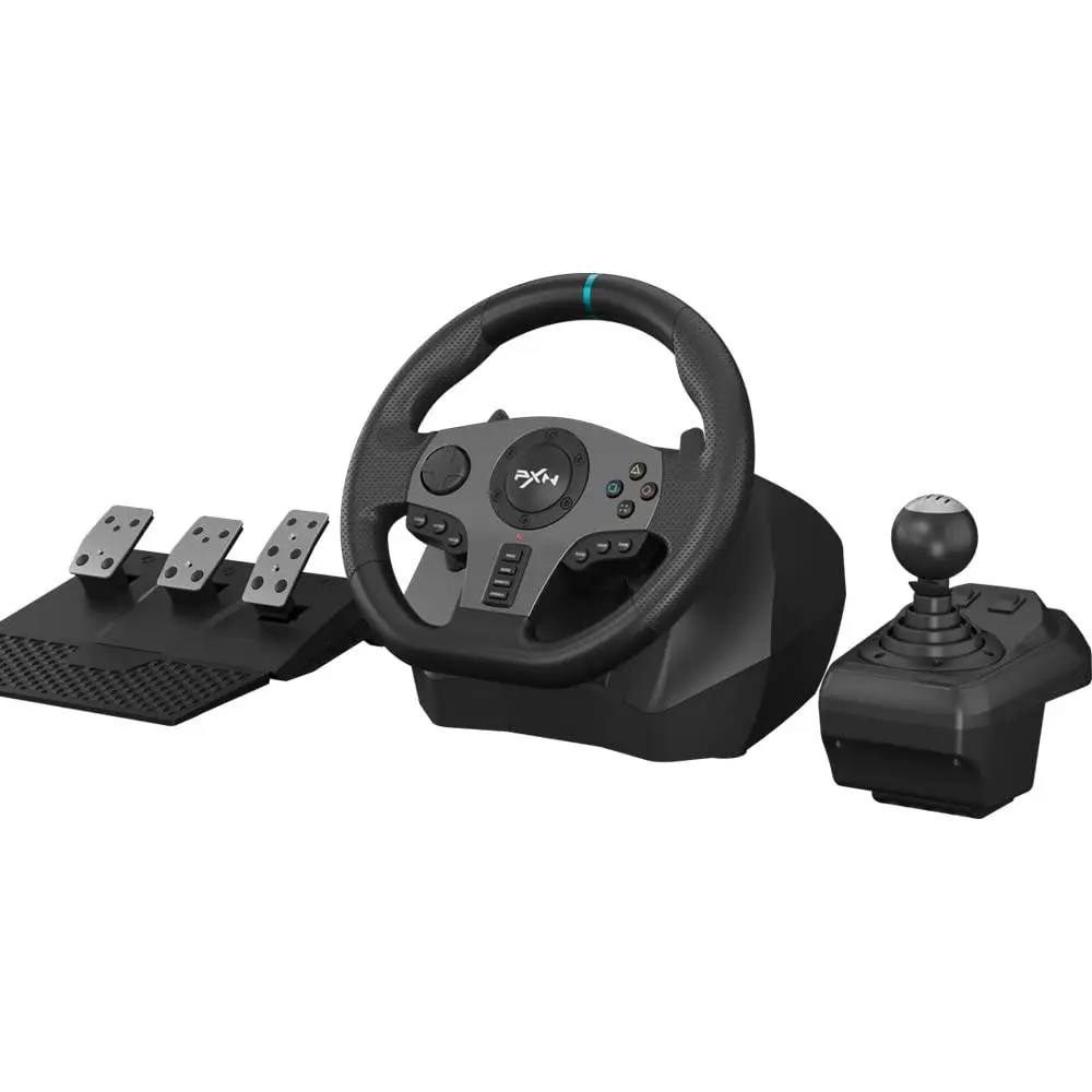 Sundi PXN V9 wired vibration steering wheels for pc, ps3, ps4, xboxone&series, switch, steering wheel set with shifter/pedals
Sundi PXN V9 wired vibration steering wheels for pc, ps3, ps4, xboxone&series, switch, steering wheel set with shifter/pedals