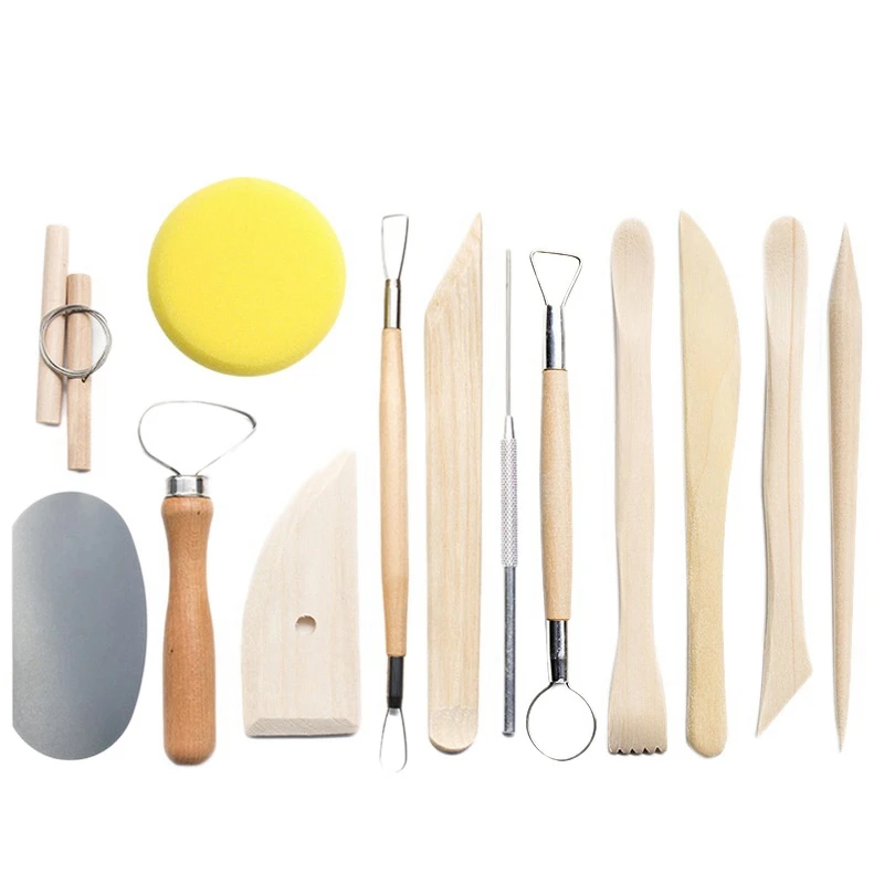 13 Pcs Ceramic Pottery Tools Tubala Wooden Clay Carving Sculpting Modeling Tools Pottery Sculpting Tools Set 
13 Pcs Ceramic Pottery Tools Tubala Wooden Clay Carving Sculpting Modeling Tools Pottery Sculpting Tools Set