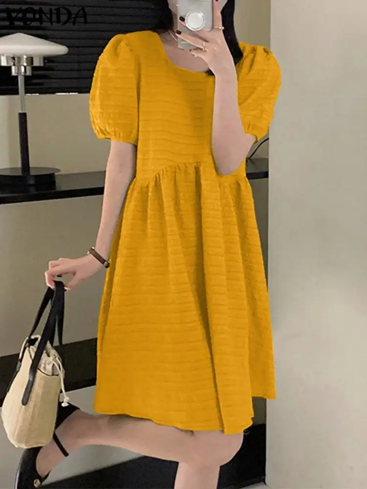 Женский элегантный летний сарафан VONDA, однотонное миди-платье, модное повседневное свободное плиссированное платье с короткими рукавами-фо...
Женский элегантный летний сарафан VONDA, однотонное миди-платье, модное повседневное свободное плиссированное платье с короткими рукавами-фо...