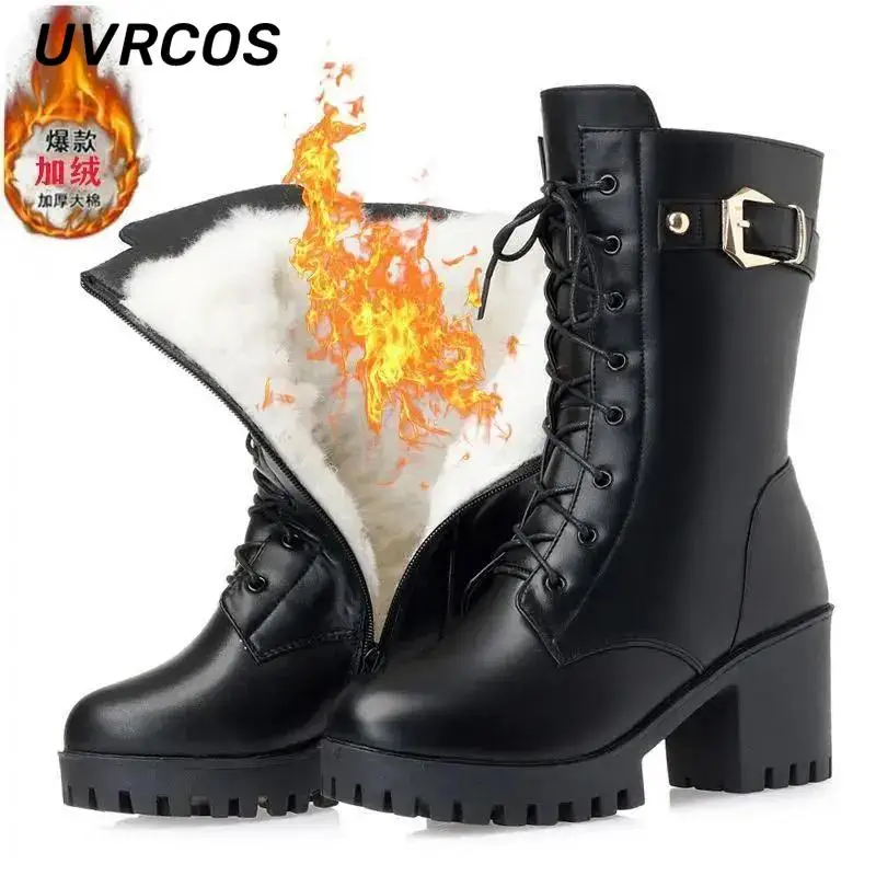 Winter Woman Boots Sponge Snow Plus Velvet Thickened High-heeled Mid-tube Short Cotton Solid Color 2022 New Shoes
Winter Woman Boots Sponge Snow Plus Velvet Thickened High-heeled Mid-tube Short Cotton Solid Color 2022 New Shoes