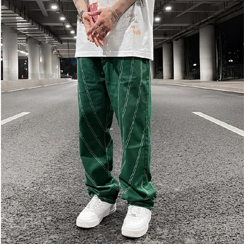 2022 New Fashion Lines Vintage Green Baggy Men Jeans Pants Streetwear Straight Loose Luxury Casual Denim Trousers Pantaloni Uomo
2022 New Fashion Lines Vintage Green Baggy Men Jeans Pants Streetwear Straight Loose Luxury Casual Denim Trousers Pantaloni Uomo