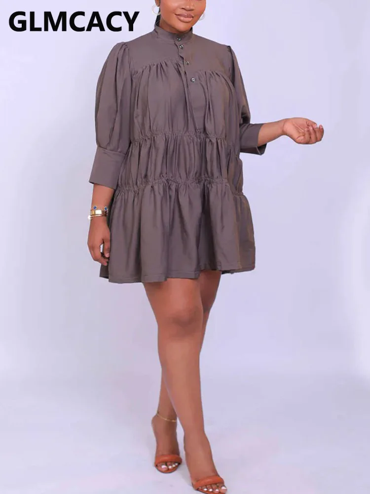 Women Tiered Babydoll Dress Long Sleeves Collared Short Mini Dresses
Women Tiered Babydoll Dress Long Sleeves Collared Short Mini Dresses