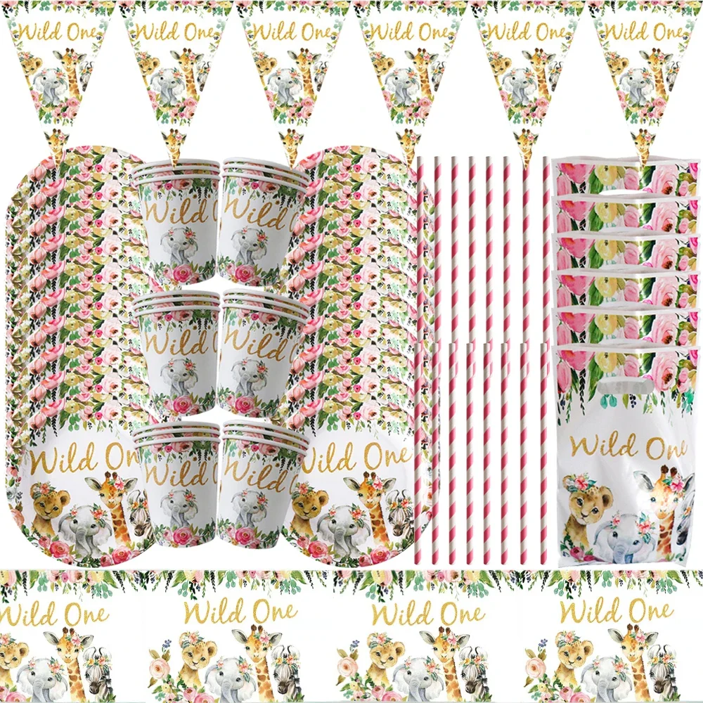 Pink Jungle Wild Birthday party disposable cutlery set Plates cup tablecloth balloons Party supplies
Pink Jungle Wild Birthday party disposable cutlery set Plates cup tablecloth balloons Party supplies