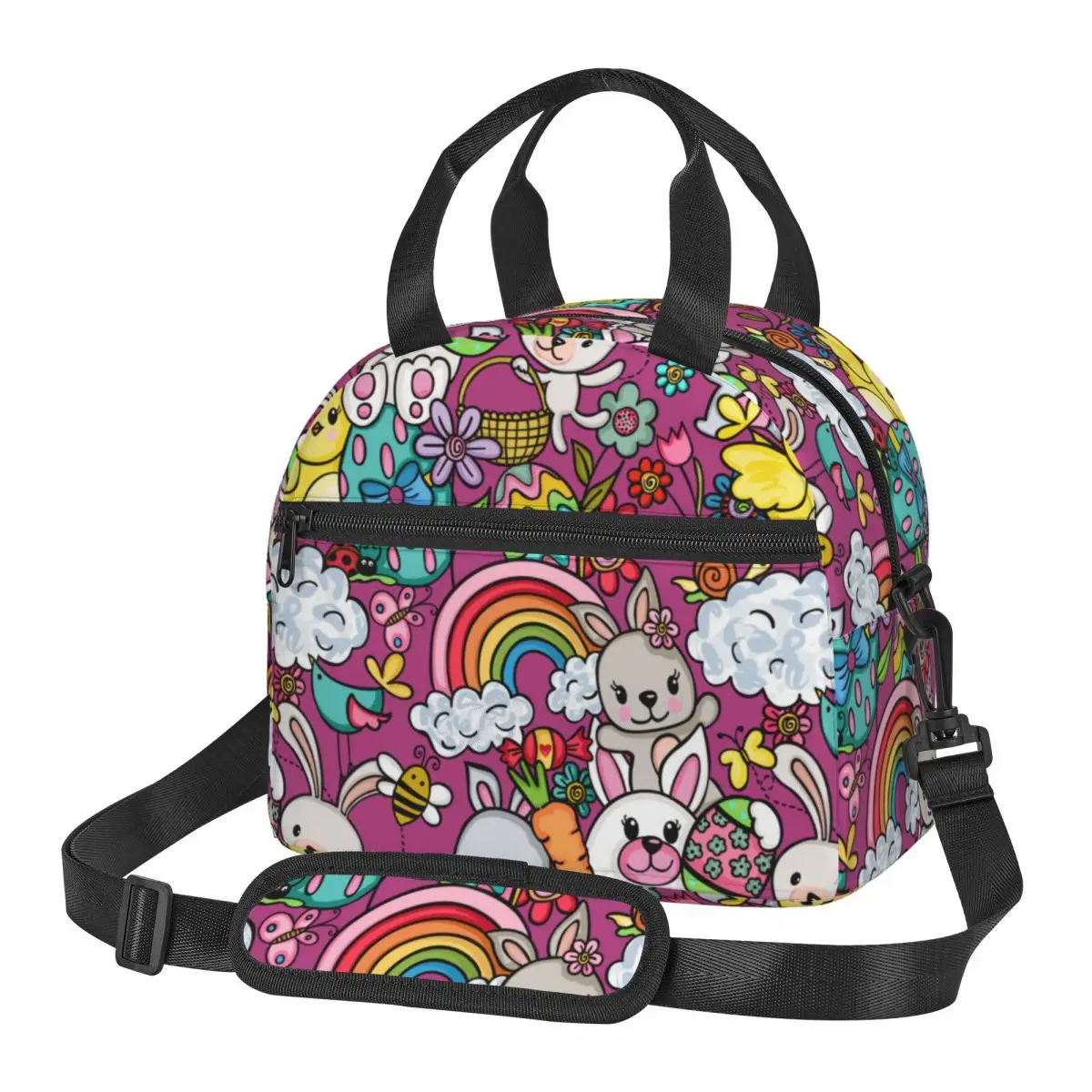 Thermal Insulated Bag Lunch Box Colorful Easter Rabbit And Eggs Lunch Bag Fridge Bag Cooler Handbag Food Bag for Work
Thermal Insulated Bag Lunch Box Colorful Easter Rabbit And Eggs Lunch Bag Fridge Bag Cooler Handbag Food Bag for Work