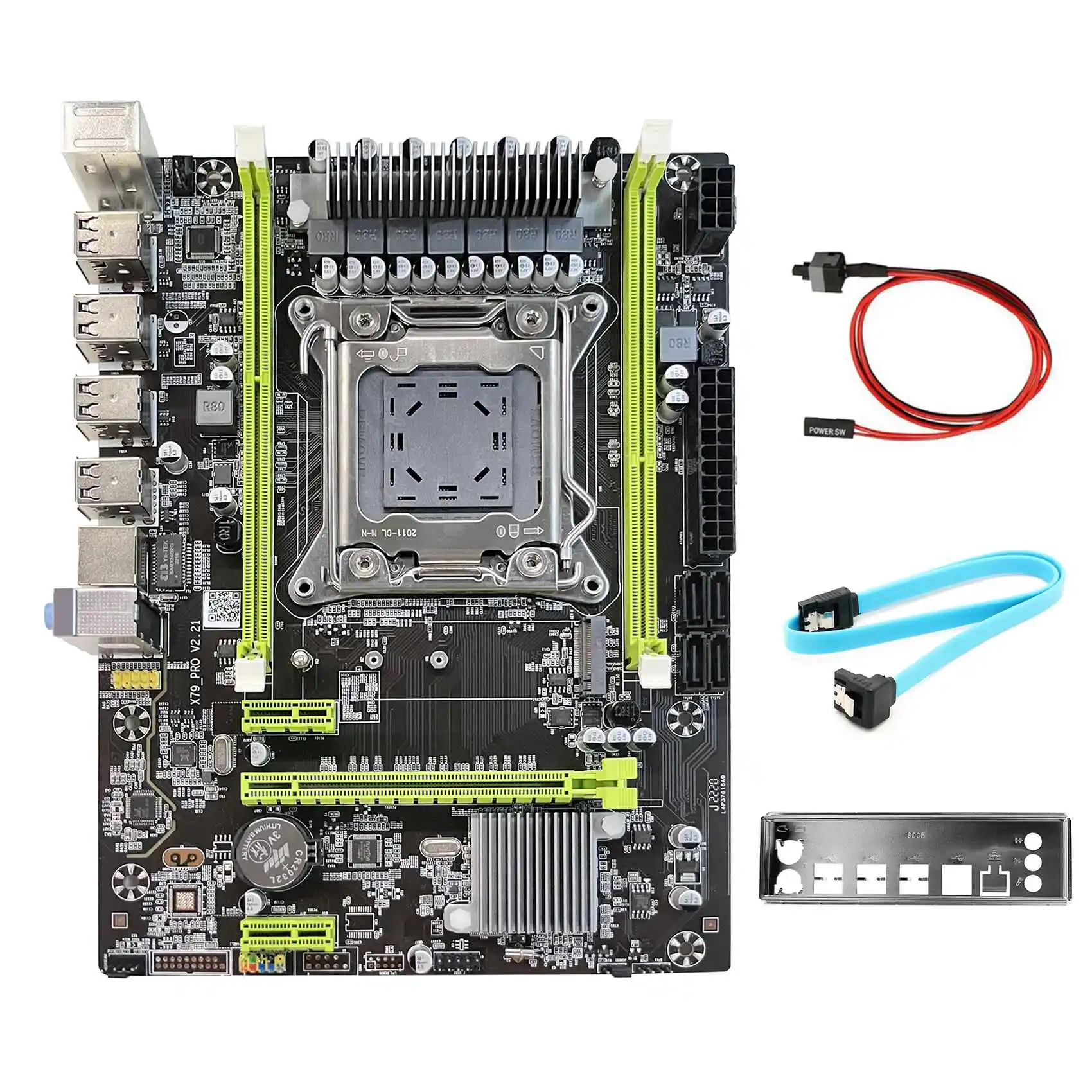 X79 Motherboard X79 Pro+SATA Cable+Switch Cable+Baffle NVME LGA2011 DDR3 Support E5-2660 2680 CPU for LOL PUBG
X79 Motherboard X79 Pro+SATA Cable+Switch Cable+Baffle NVME LGA2011 DDR3 Support E5-2660 2680 CPU for LOL PUBG