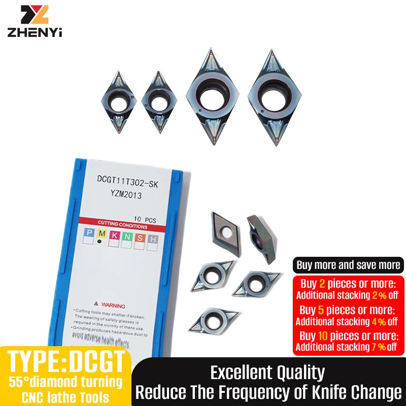 ZHENYI Токарный станок с ЧПУ Вставка DCGT070202/070204/11T302, алмазная токарная вставка 55° Внутреннее отверстие наружный круглый DCGT сверлильные токарные инструменты
ZHENYI Токарный станок с ЧПУ Вставка DCGT070202/070204/11T302, алмазная токарная вставка 55° Внутреннее отверстие наружный круглый DCGT сверлильные токарные инструменты