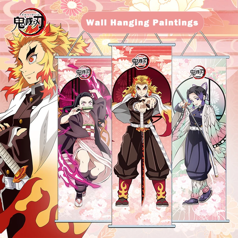 Настенные картины из японского аниме «рассекающий демонов»: киметасу no Yaiba, изысканный принт персонажей, прокрутка, холст, плакаты, домашний... 
Настенные картины из японского аниме «рассекающий демонов»: киметасу no Yaiba, изысканный принт персонажей, прокрутка, холст, плакаты, домашний...