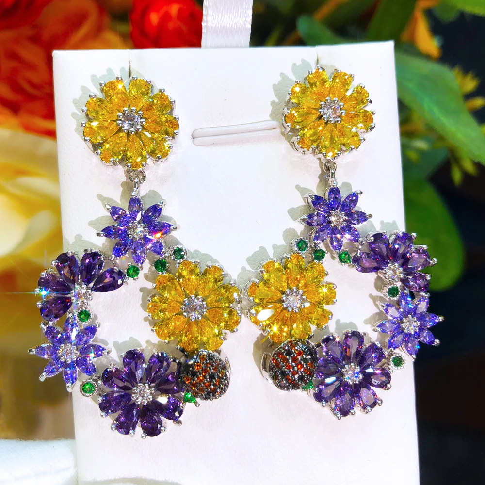Missvikki Summer Beach Shimmering Rainbow Dangle Earrings High Quality CZ for Women Girl Daily Fashion Romantic Earring Jewelry
Missvikki Summer Beach Shimmering Rainbow Dangle Earrings High Quality CZ for Women Girl Daily Fashion Romantic Earring Jewelry