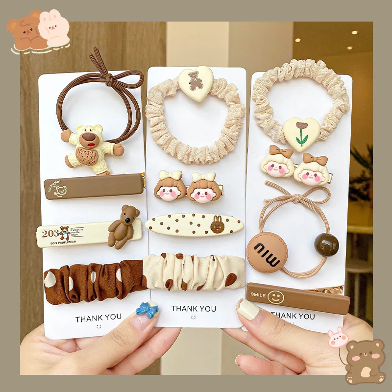 5pcs/set Cartoon Bear Hair Rings for Little Girls Korean Head Ropes Cute Plush Clips Hair Rope Girl Hair Accessories Milk Coffee
5pcs/set Cartoon Bear Hair Rings for Little Girls Korean Head Ropes Cute Plush Clips Hair Rope Girl Hair Accessories Milk Coffee