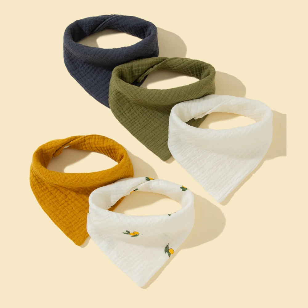 5 Pcs Cotton Gauze Baby Bibs Solid Color Snap Button Soft Newborn Triangle Towel Kids Burp Cloth Handkerchief Baby Feeding Items 
5 Pcs Cotton Gauze Baby Bibs Solid Color Snap Button Soft Newborn Triangle Towel Kids Burp Cloth Handkerchief Baby Feeding Items