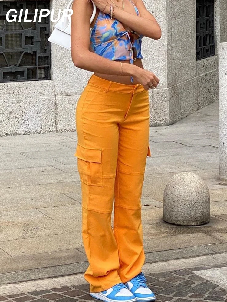 Streetwear Cargo Pants Women Y2K High Waist Yellow Pocket Wide Trousers Loose Straight Pants 2022 Fashion Vintage Casual Jeans
Streetwear Cargo Pants Women Y2K High Waist Yellow Pocket Wide Trousers Loose Straight Pants 2022 Fashion Vintage Casual Jeans