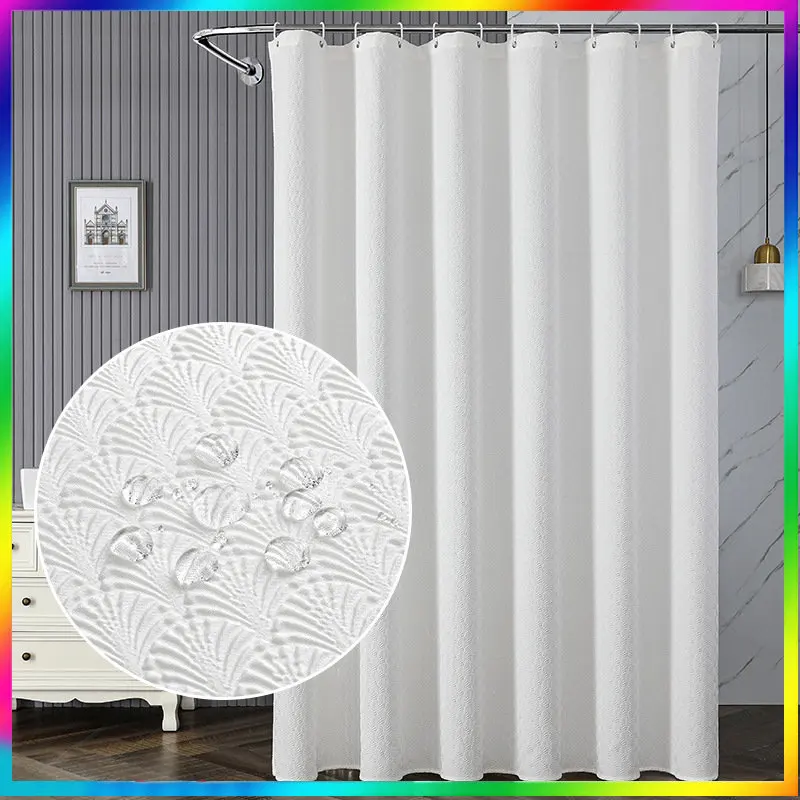 Modern White Shower Curtains Waterproof Fabric Solid Color Bath Curtains For Bathroom Bathtub Large Wide Bathing Cover
Modern White Shower Curtains Waterproof Fabric Solid Color Bath Curtains For Bathroom Bathtub Large Wide Bathing Cover