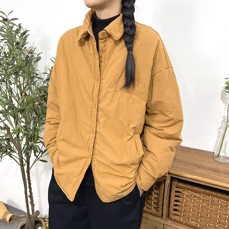 Cotton Coat Women's 2023 Spring Autumn Retro Loose Solid Color Versatile Lapel Long Sleeve Cardigan Trend Quilted Jacket Z008
Cotton Coat Women's 2023 Spring Autumn Retro Loose Solid Color Versatile Lapel Long Sleeve Cardigan Trend Quilted Jacket Z008