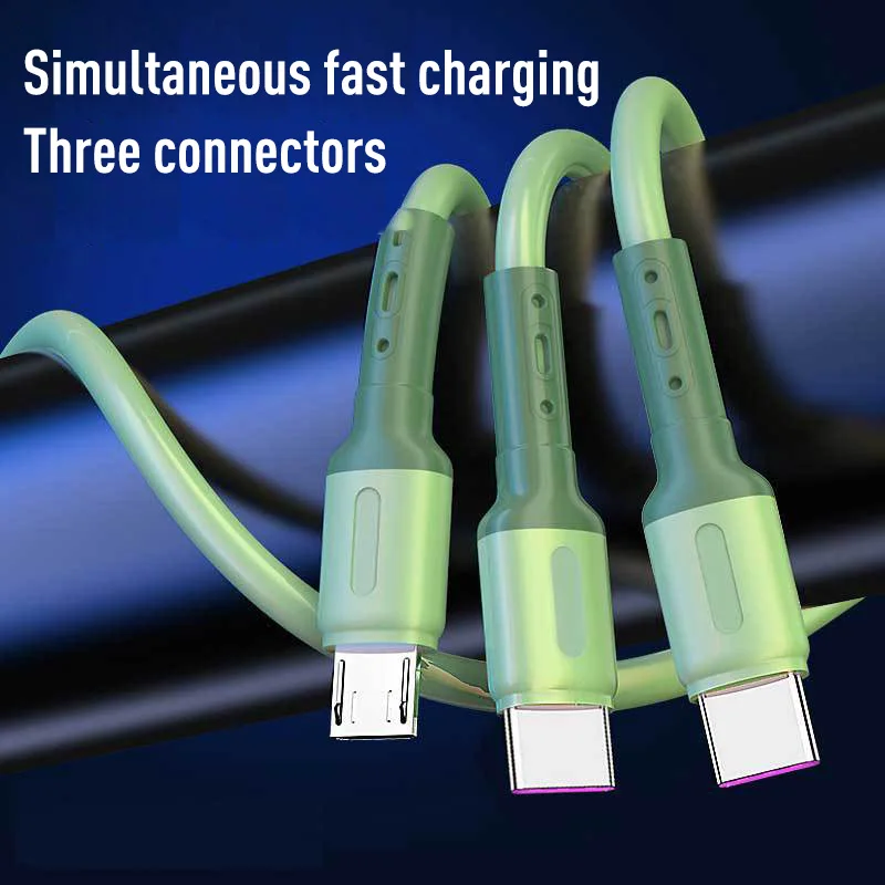 3 In 1 Micro USB Type C Charger Cable For iPhone 13 12 11 Pro Max Mobile Phone Charging Wire Android Data Cord For Samsung S20
3 In 1 Micro USB Type C Charger Cable For iPhone 13 12 11 Pro Max Mobile Phone Charging Wire Android Data Cord For Samsung S20