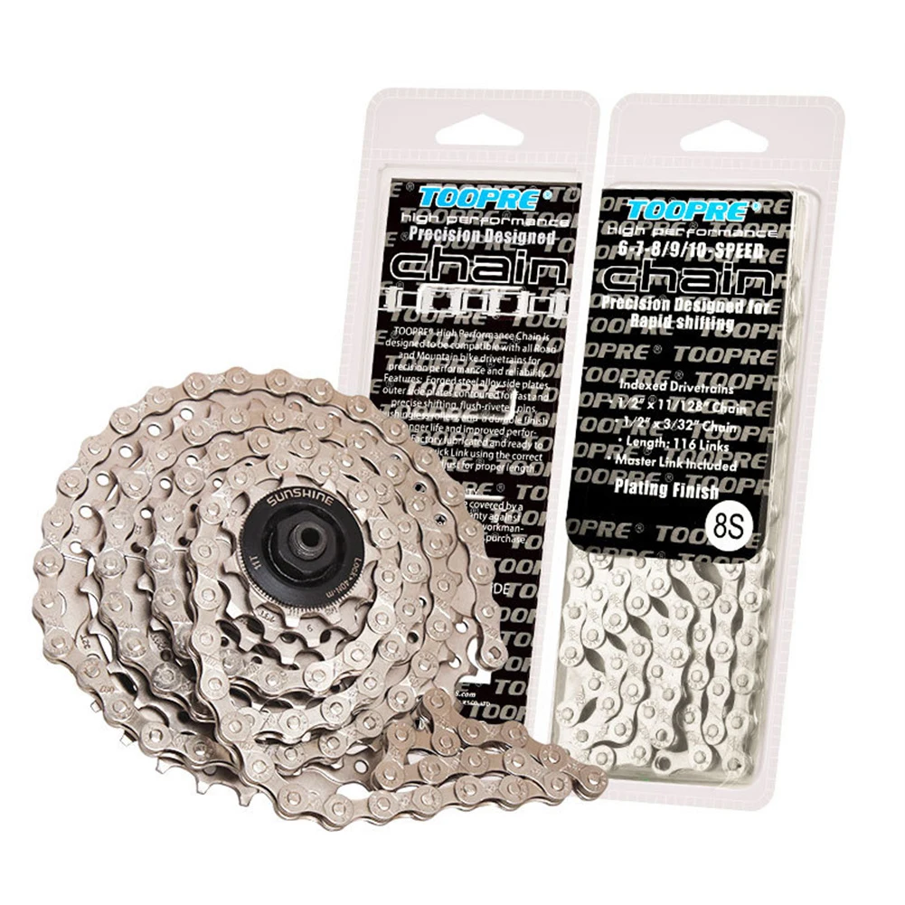 TOOPRE Bicycle Chain 6/7/8/9/10/11/12 Speed Velocidade Electroplated Silver Chain MTB Mountain Bike Chains Bike Accessories
TOOPRE Bicycle Chain 6/7/8/9/10/11/12 Speed Velocidade Electroplated Silver Chain MTB Mountain Bike Chains Bike Accessories