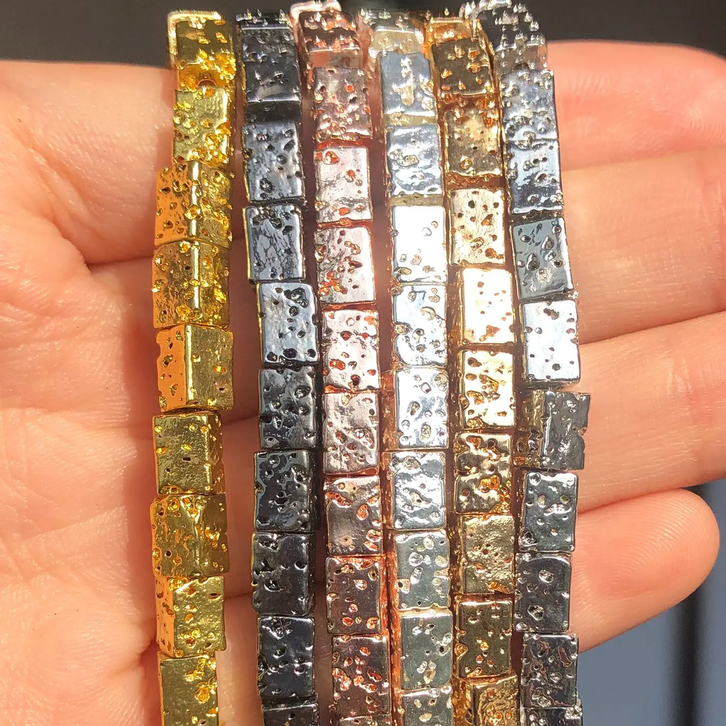 Rectangle 6 Colors Volcanic Rock Lava Beads Cuboid Square Shaped Loose Spacer Beads 4x6mm for Jewelry Making Bracelet DIY
Rectangle 6 Colors Volcanic Rock Lava Beads Cuboid Square Shaped Loose Spacer Beads 4x6mm for Jewelry Making Bracelet DIY