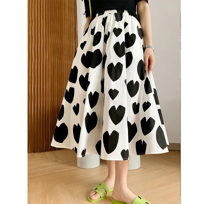 Summer Love A-line Skirt Women High Waist Casual Loose Maxi Skirts Black White Loose Bottoms
Summer Love A-line Skirt Women High Waist Casual Loose Maxi Skirts Black White Loose Bottoms