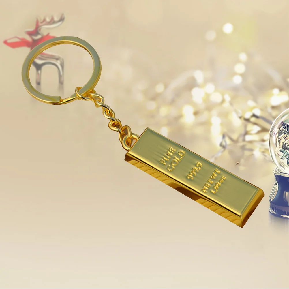Imitation Bullion Keyring Metal Keychain Cool Car Keyring Purse Bag Decoration Creative Gift Keyfob (Golden)
Imitation Bullion Keyring Metal Keychain Cool Car Keyring Purse Bag Decoration Creative Gift Keyfob (Golden)