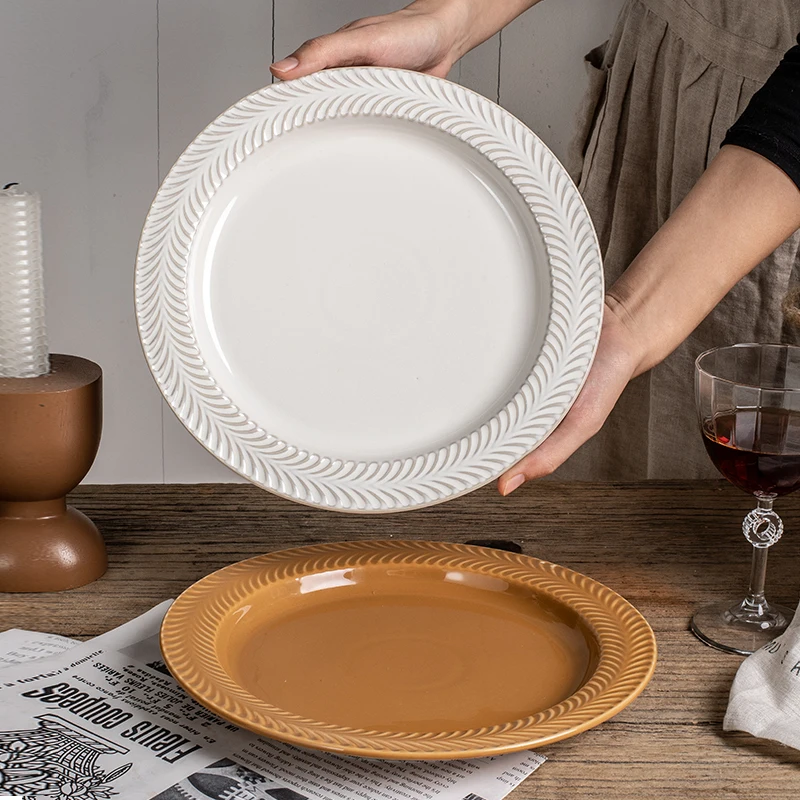 Retro Wheat Pattern10Inch Platter Practical Large Size Ceramic Western Plate Plate Dish Slight Flaw
Retro Wheat Pattern10Inch Platter Practical Large Size Ceramic Western Plate Plate Dish Slight Flaw